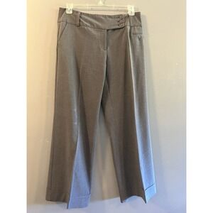 AGB Womens Gray Dress Pants 3 Button Top Fasten Size 10 Straight Leg